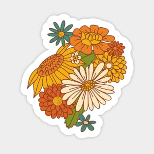 70s Retro Floral Sticker